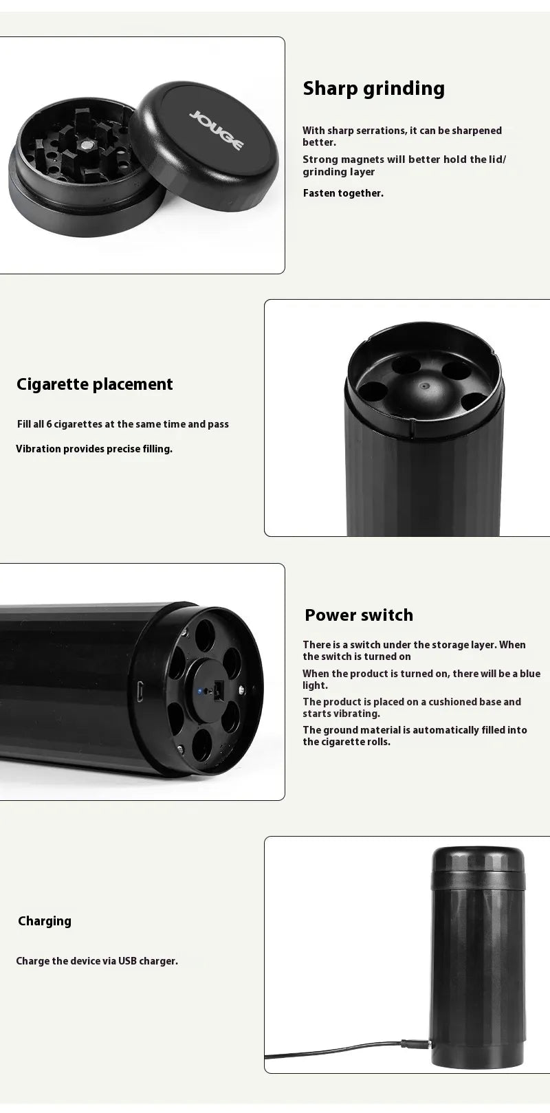 TPC Automatic Electric Herb Grinder