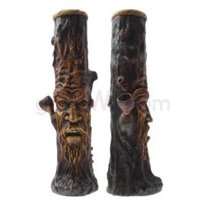 12″ Ecuadorian Polyresin Waterpipe - Tree Stump - TPCSUPPLYCO