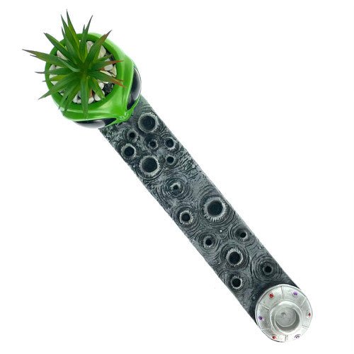 12.5" Green Alien Incense Burner with Succulent - TPCSUPPLYCO