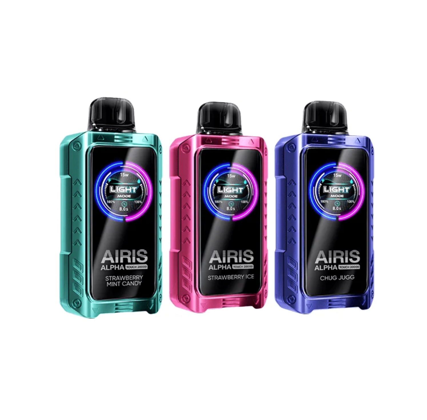 AIRIS Alpha Touch 20K Puffs 18ML Disposable Vape Device With Dual Charging Ports & HD Screen