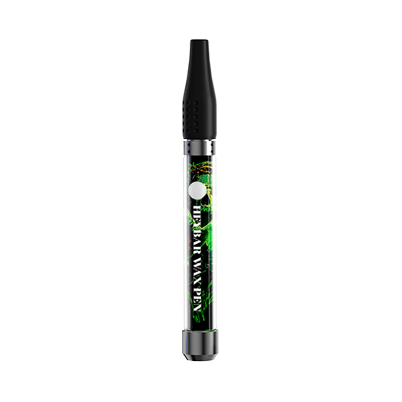 Heybar Wax Pen Transparent Vaporizer - Green w/ Black Tip