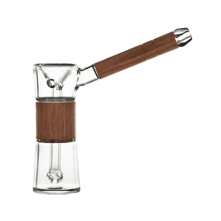 Marley Natural 4.5″ Glass & Walnut Wood Bubbler