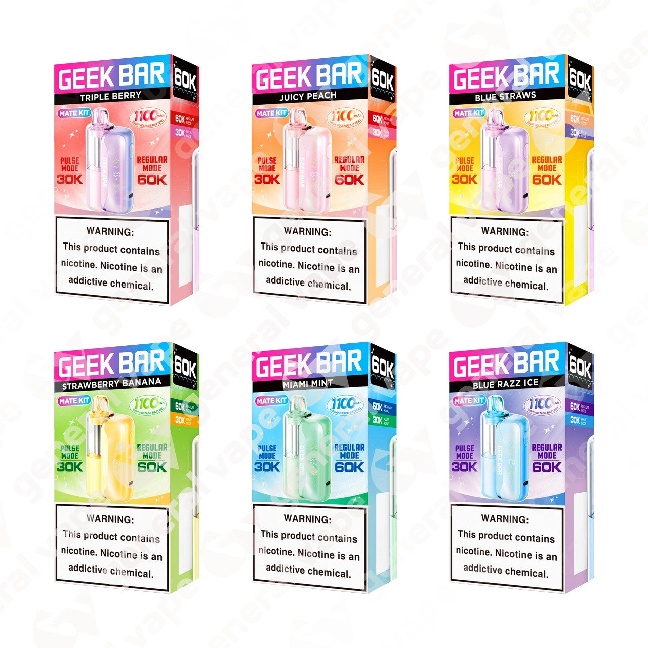 Geek Bar Mate 60K Disposable Vape Kits and Pods