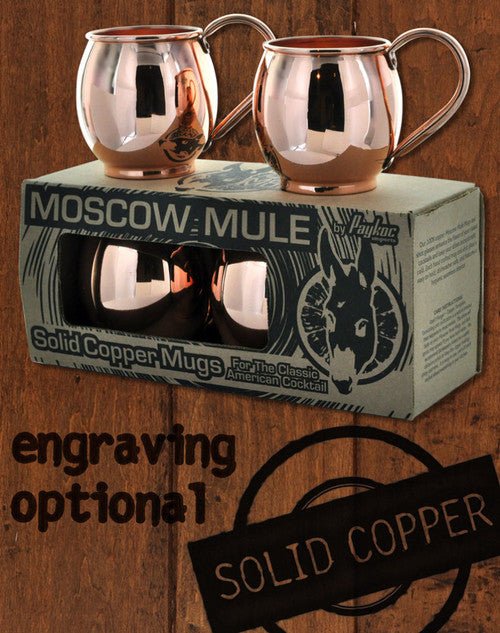 4 Pack - 16oz Solid Copper Moscow Mule Barrel Mugs - TPCSUPPLYCO