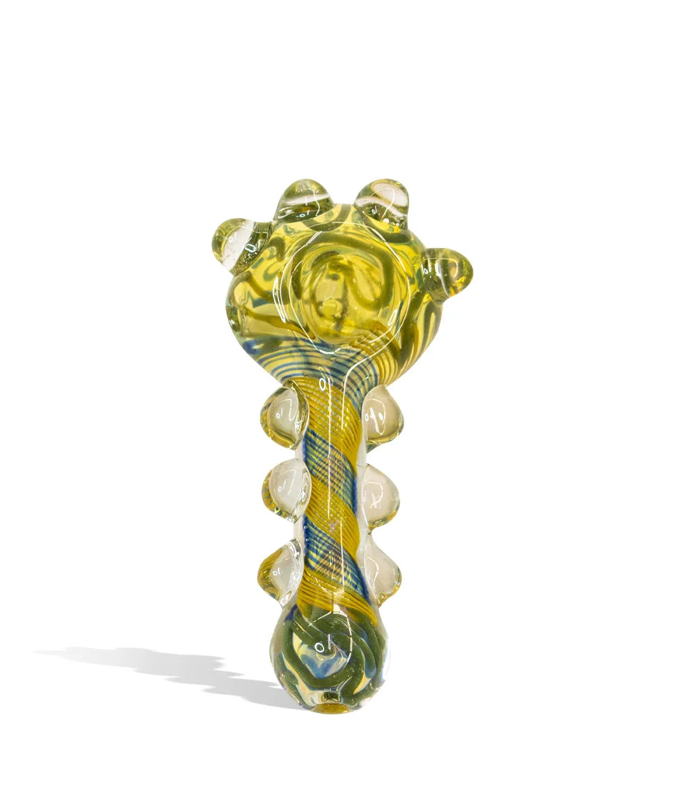5" Mixed Color Glass Hand Pipe with Marbles