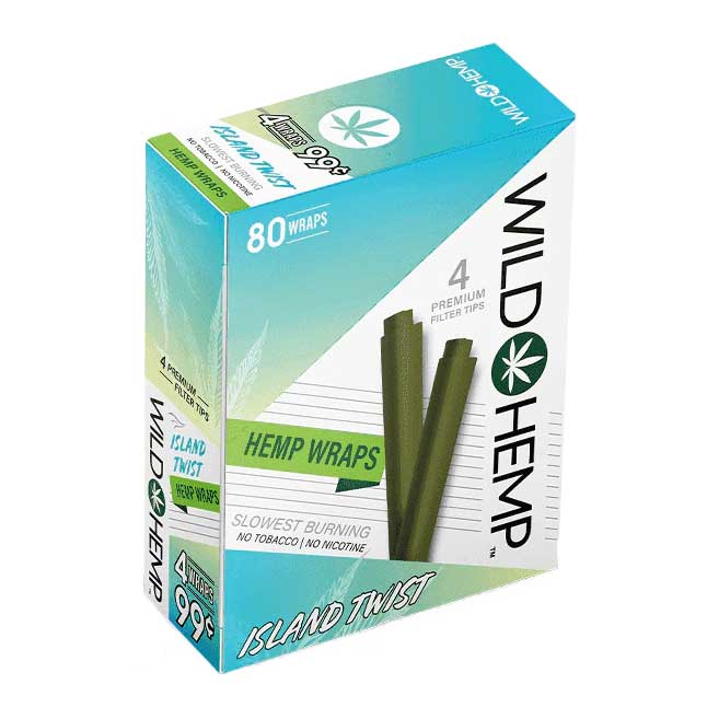 Wild Hemp Wraps 4/pk 20ct/bx - Island Twist