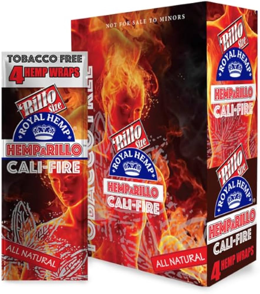 Royal Blunts Hemparillo Hemp Wraps 4/pk 15ct/bx - Cali Fire