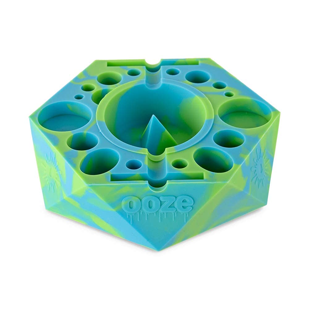 Ooze Bangarang 5" Silicone Ashtray Dab Station-Spring Rain*