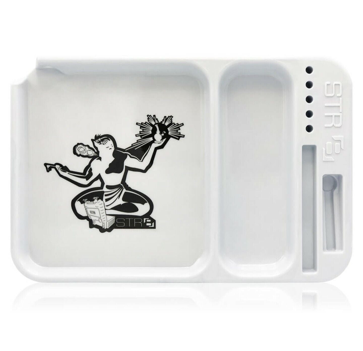 Str8 Melamine Rolling Tray Small - White*