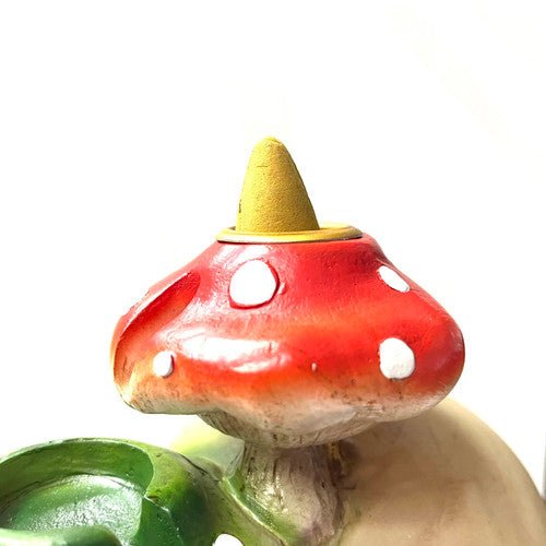 6" Skull Tri Mushroom Backflow Incense Burner - TPCSUPPLYCO