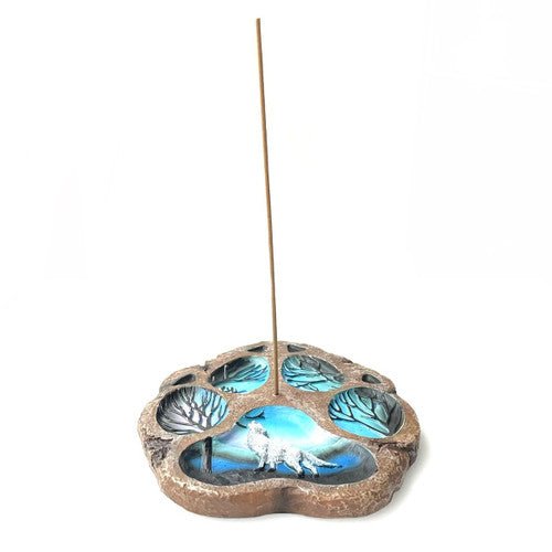 6.1" Wolf Footprint Flat Stick Incense Holder - TPCSUPPLYCO