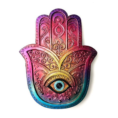 6.2" Hamsa Hand Flat Stick Incense Holder - TPCSUPPLYCO