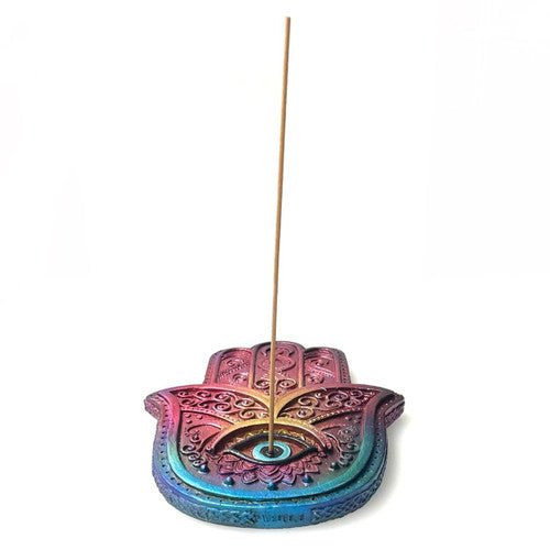 6.2" Hamsa Hand Flat Stick Incense Holder - TPCSUPPLYCO