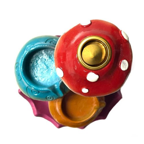 6.5" Flowering Mushroom Backflow Incense Burner - TPCSUPPLYCO