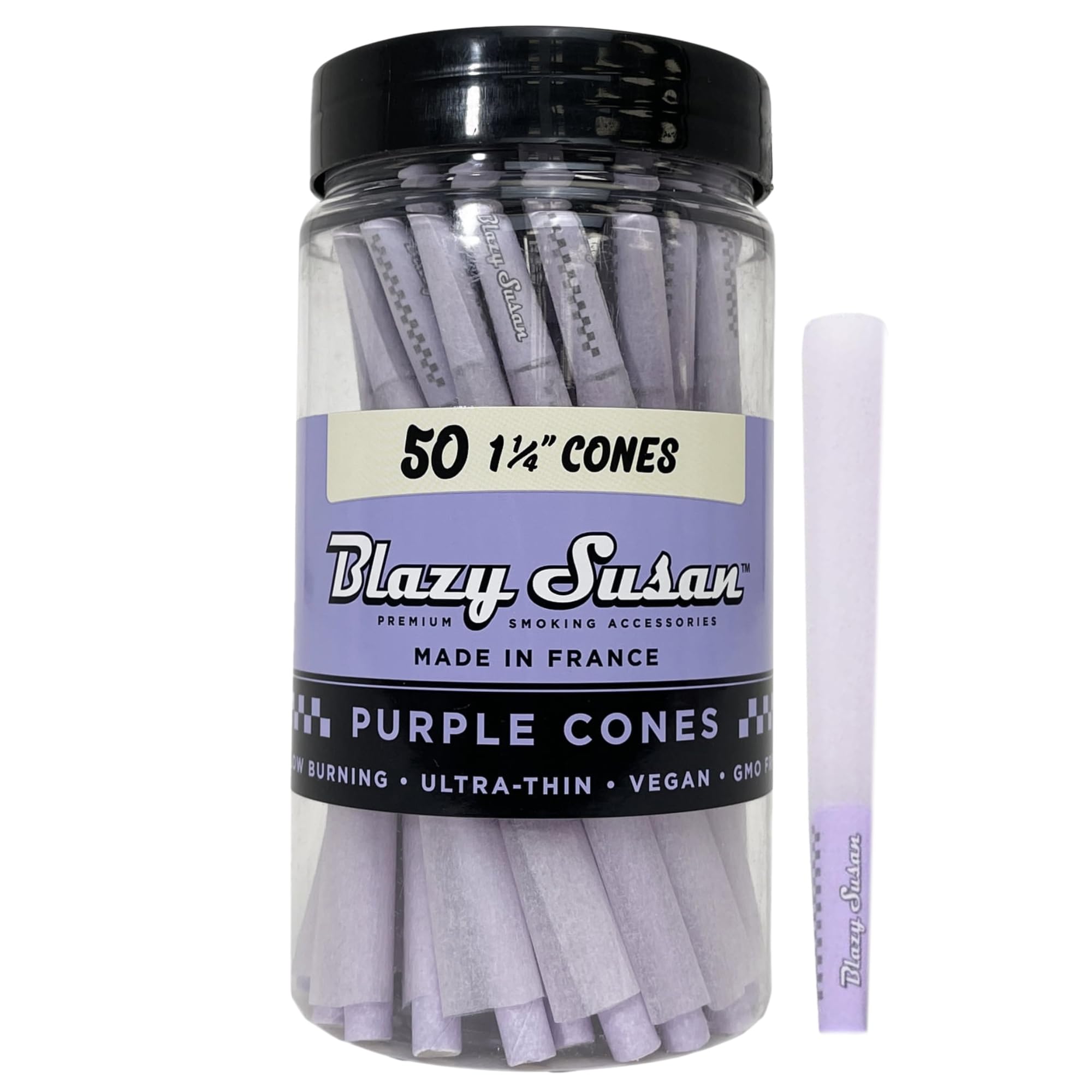 Blazy Susan 1 1/4'' Pre-Rolled Cones 50CT Jar