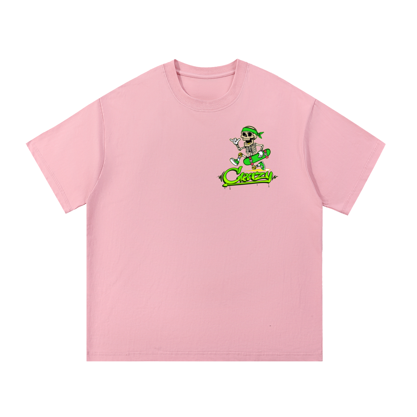 Green & White Essential Cotton T-Shirt
