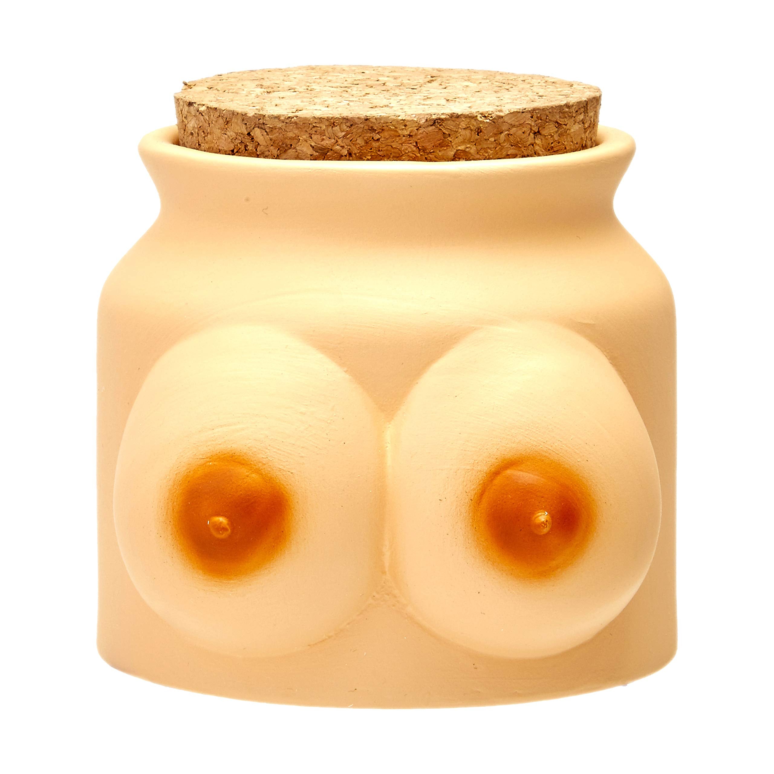 Fashioncraft 1oz Ceramic Stash Jar-Boobs