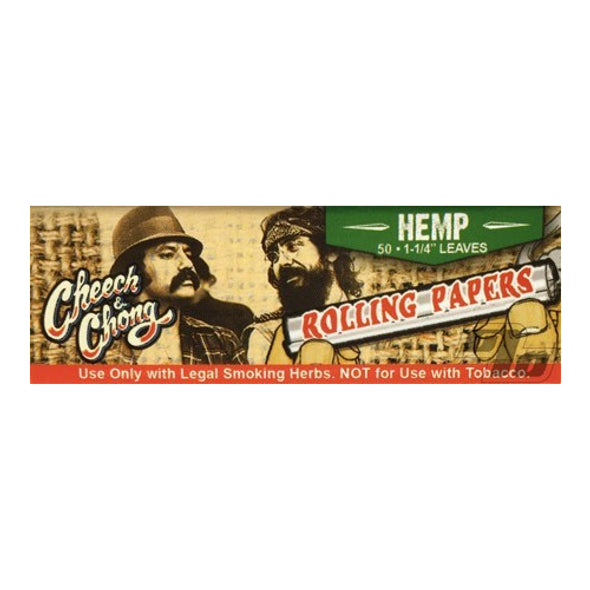 Cheech & Chong Hemp AND Unbleached 1 1/4" Rolling Paper 50/pk 25ct/bx 24/cs