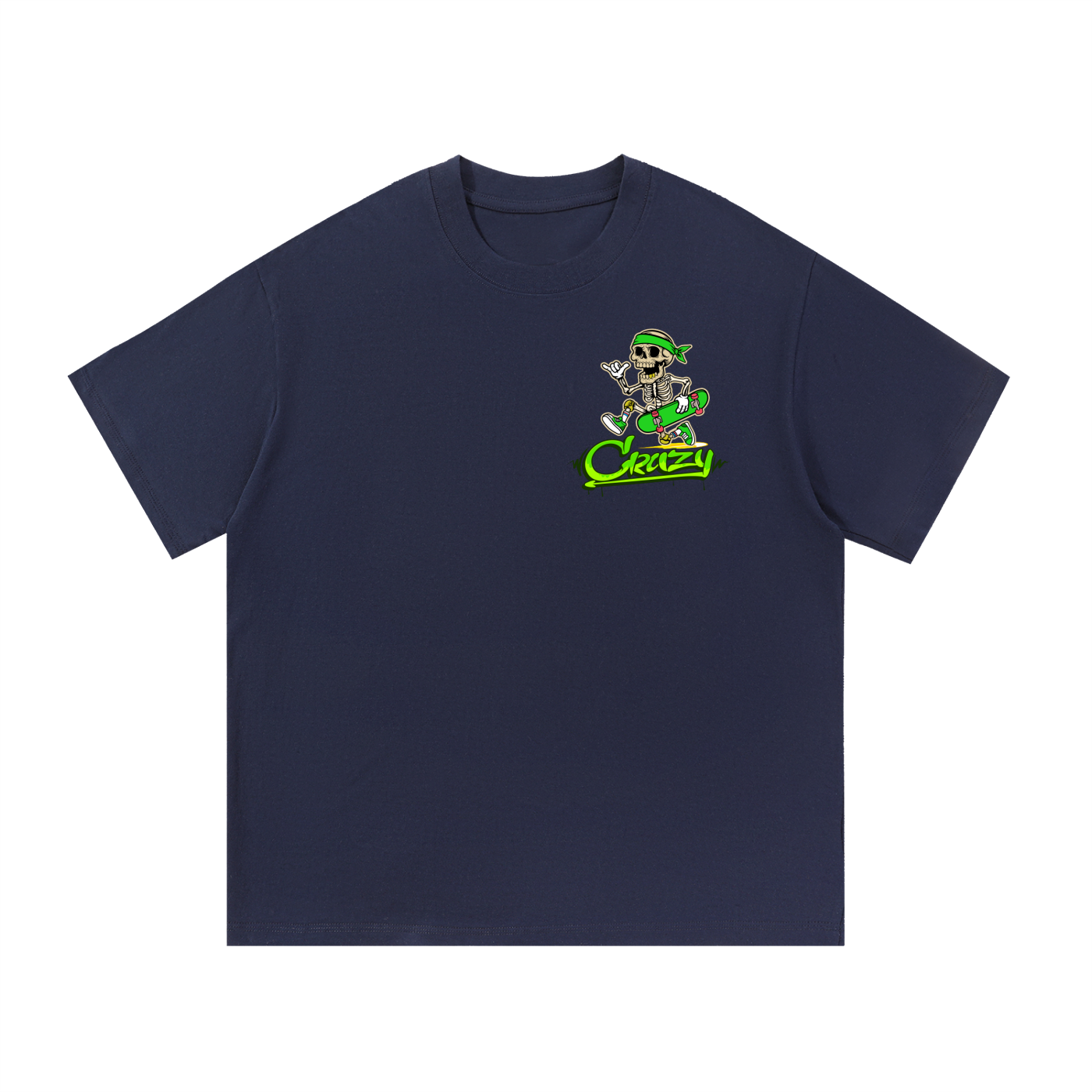 Green & White Essential Cotton T-Shirt