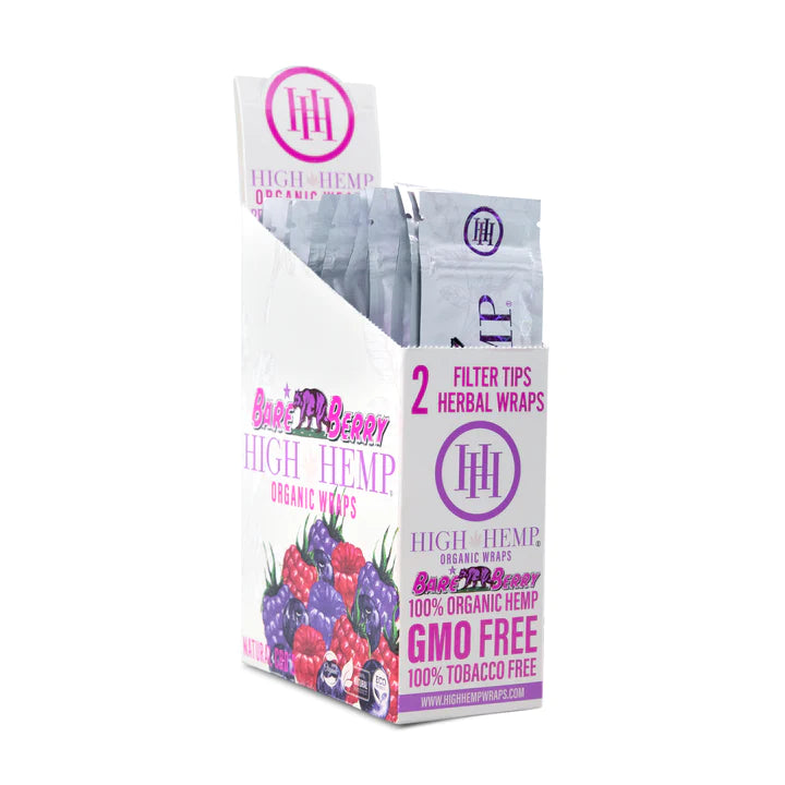 High Hemp Organic Wraps- Bare Berry 2pk