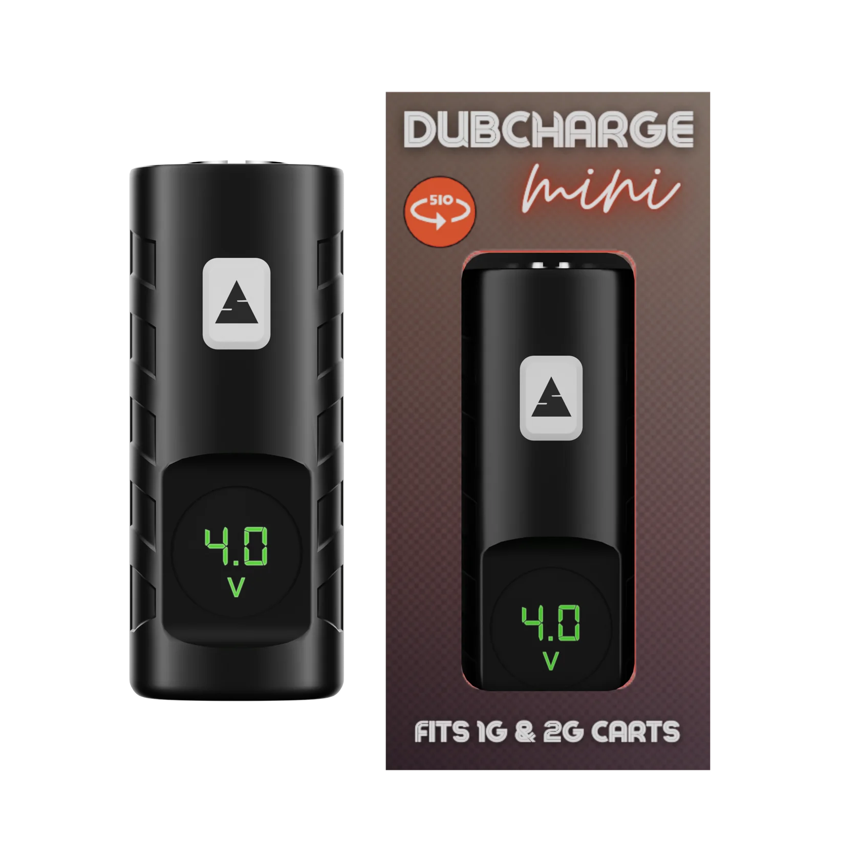 DubCharge Mini Dual Port 500mAh Cart Battery - Black