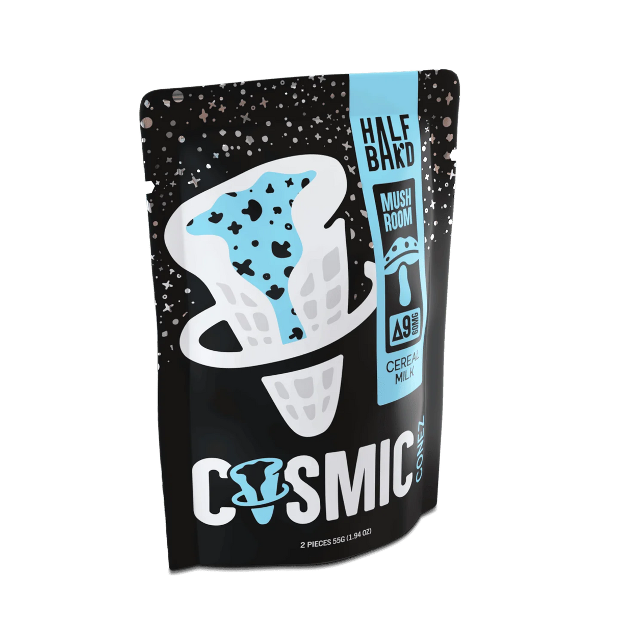 Half Bak'd Cosmic Conez Mushroom 60mg 2ct - Cereal Milk