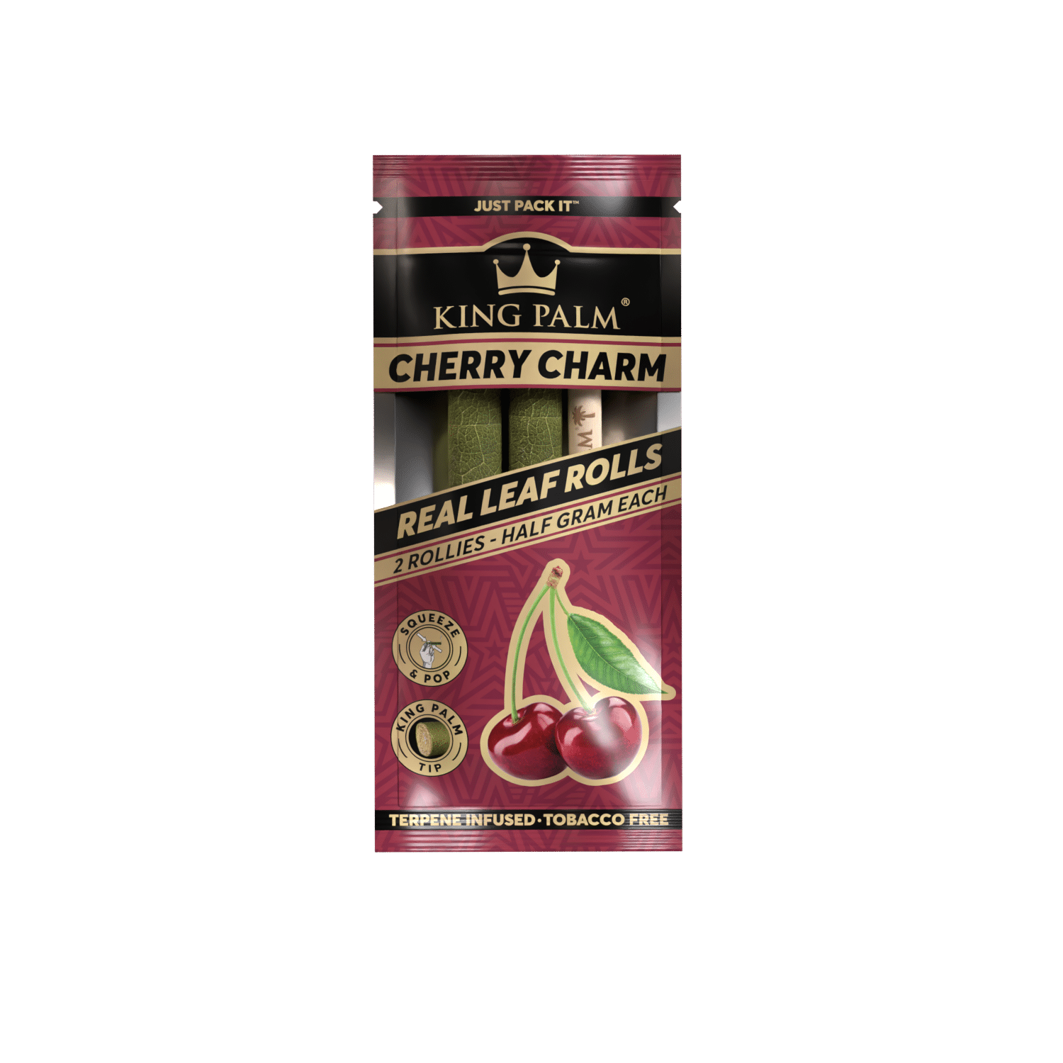 King Palm ROLLIE 0.5g Pre-Rolled Wraps 2PK- Cherry Charm