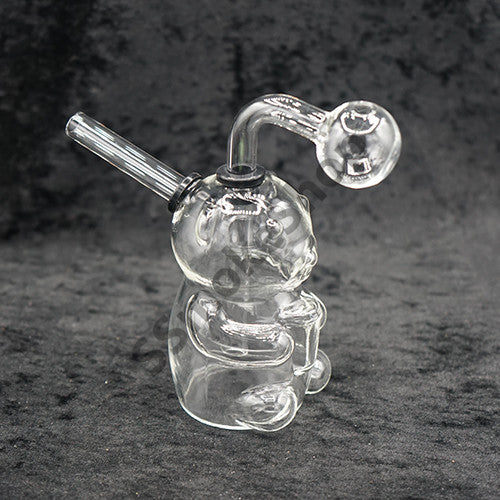 Glass Oil Burner 6" Waterpipe - Bear