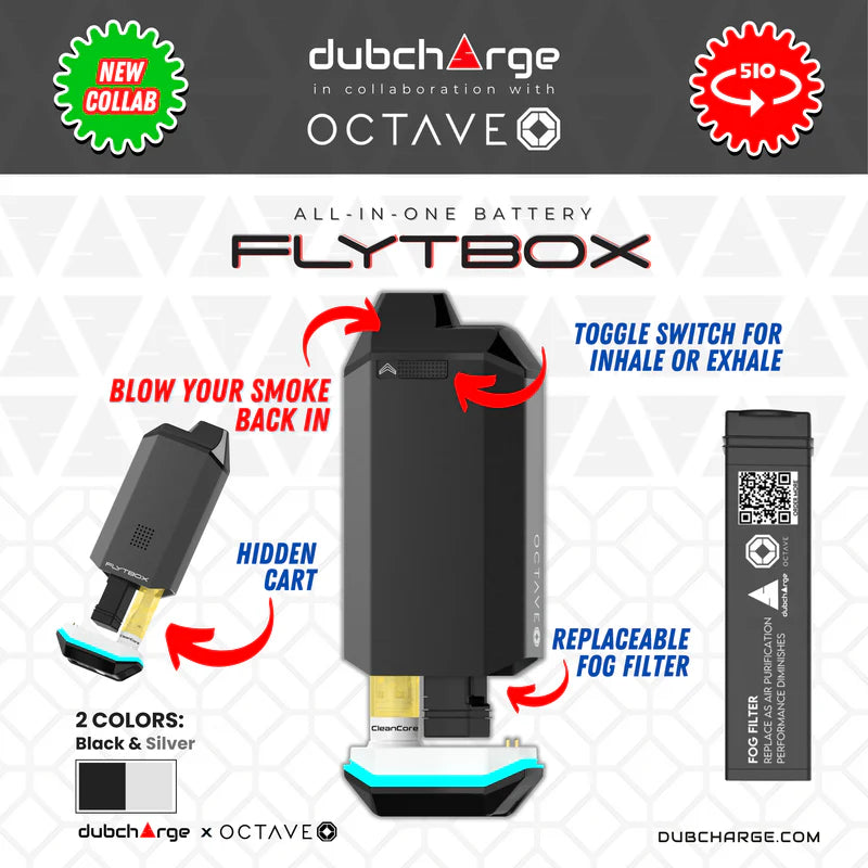 DubCharge x Octave Flytbox 420mAh Vape Cart Battery