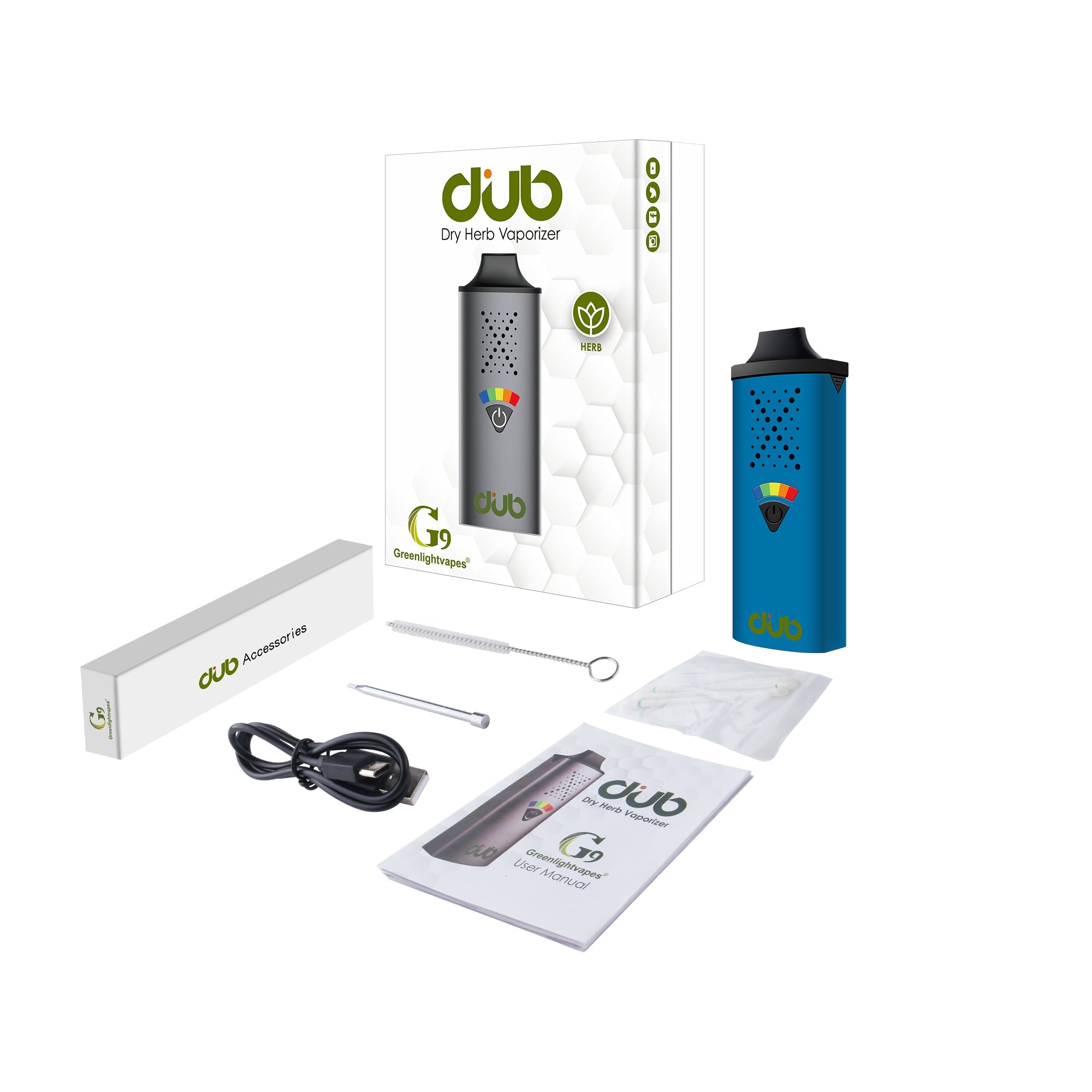 G9 DUB Dry Herb Vaporizer-Sky Blue