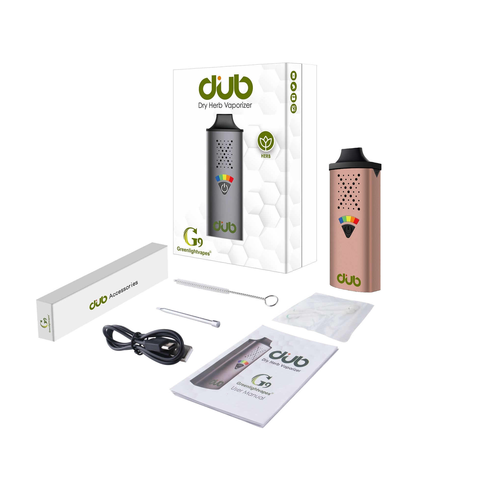 G9 DUB Dry Herb Vaporizer-Rose Gold