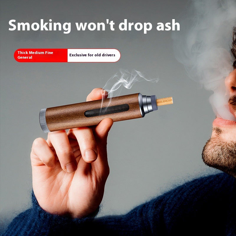 Modern Portable Ashtray Cigarette Holder Ash Packed Smokeless Wooden Ash-free Car Handheld Ashtray Smoking Accessory