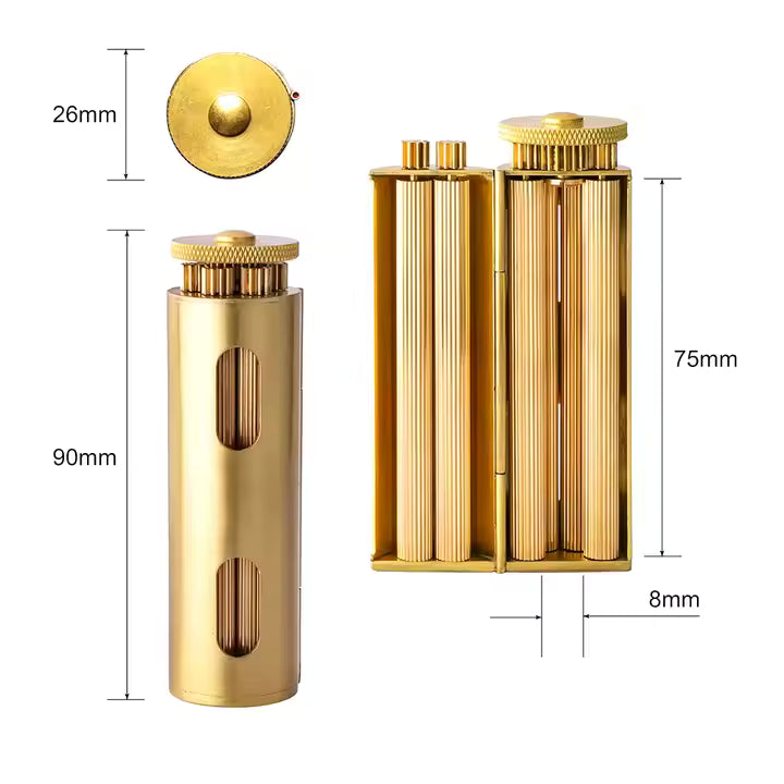 Luxury Classic Brass Manual Smoke Rolling Cigarette 70mm Herb