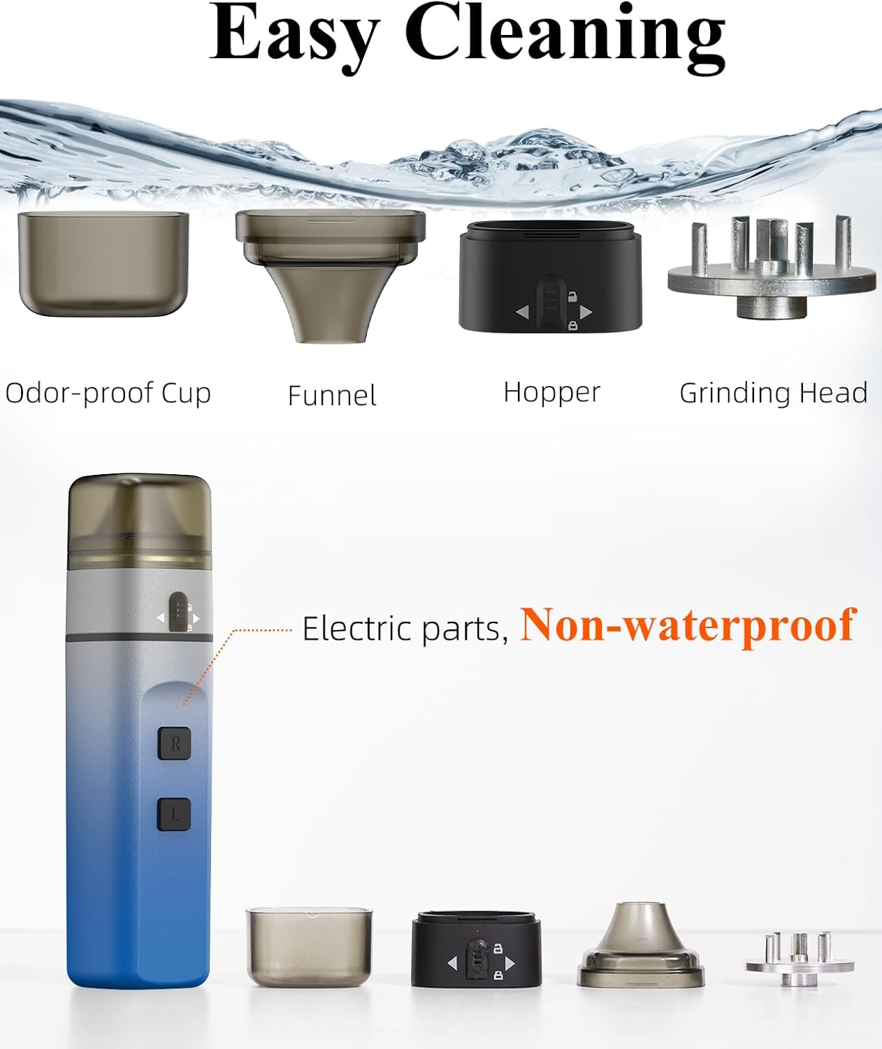USB Electric Portable Smoke Grinder Automatic Spice Grinder with Gift Box