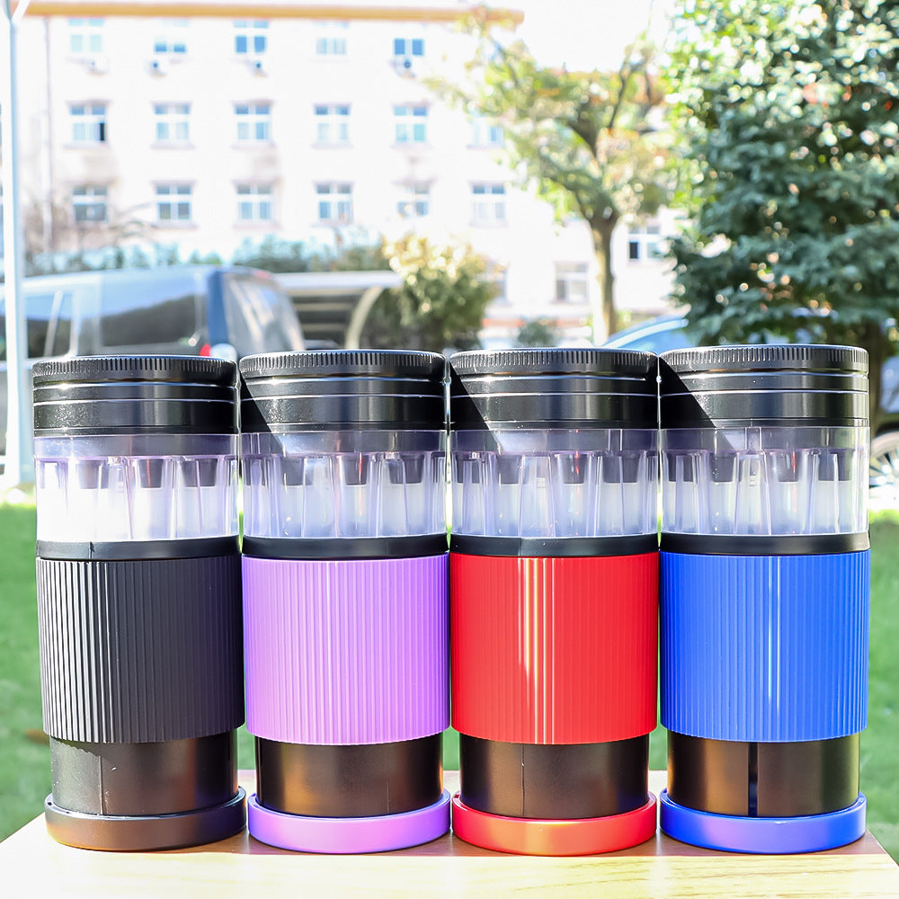 70mm Metal Coffee Grinder with Integrated Smoking Set Horn Tube Gift Box