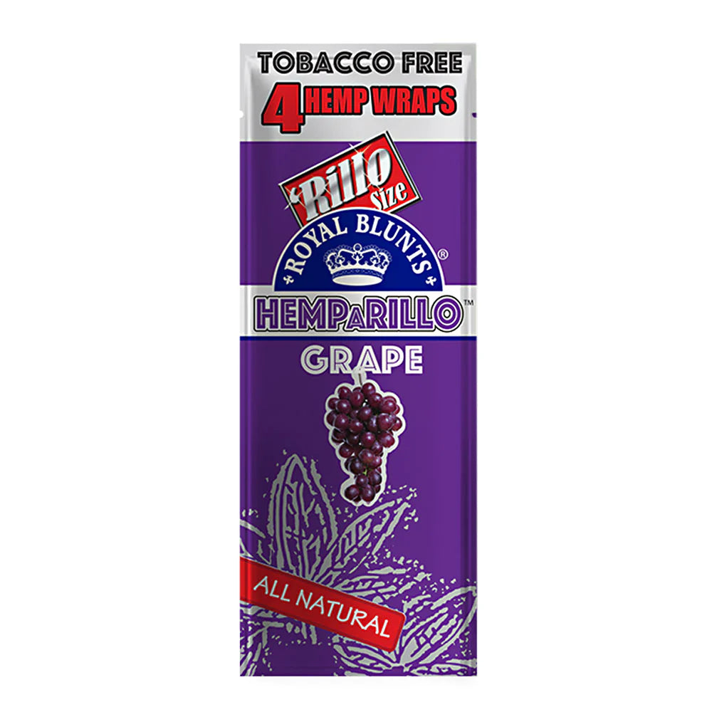 Royal Blunts Hemparillo Hemp Wraps 4/pk 15ct/bx - Grape