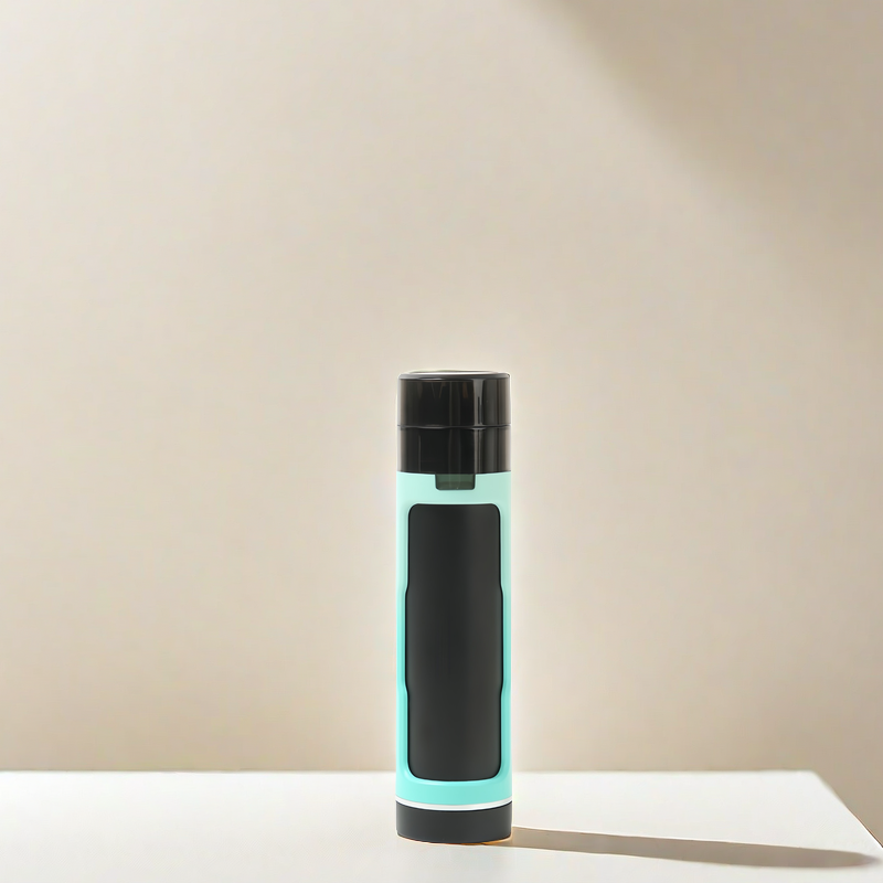 Portable Plastic Funnel Filler Herb Grinder Double Tube Storage Tobacco Crusher with Cone Filler