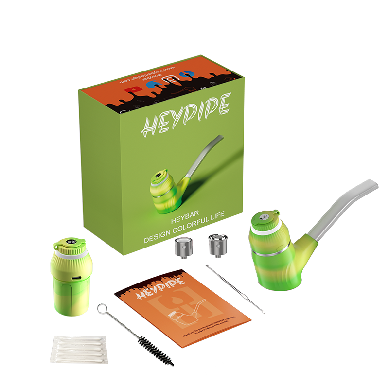 Heybar Heypipe Sherlock Wax Vape - Green & Yellow