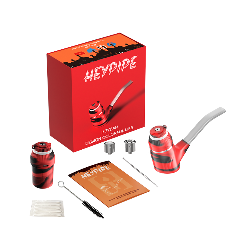 Heybar Heypipe Sherlock Wax Vape - Red & Black