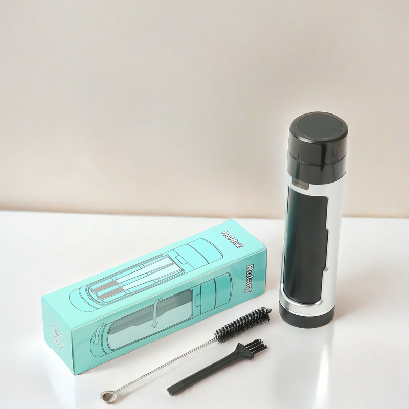 Portable Plastic Funnel Filler Herb Grinder Double Tube Storage Tobacco Crusher with Cone Filler