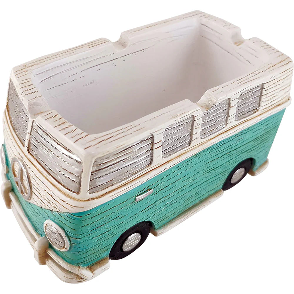 Ashtray Glass Car Convertible and Hippie Van Polystone