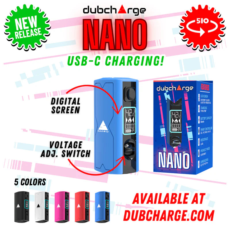 DubCharge Nano 550mAh Vape Cart Batter