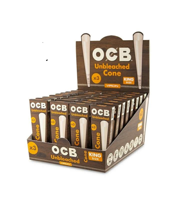 OCB Virgin Cones King Size 3pk 32CT/BX