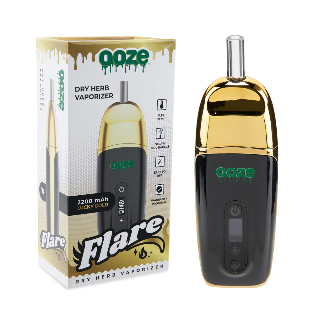 Ooze Flare Dry Herb Vaporizer - Lucky Gold