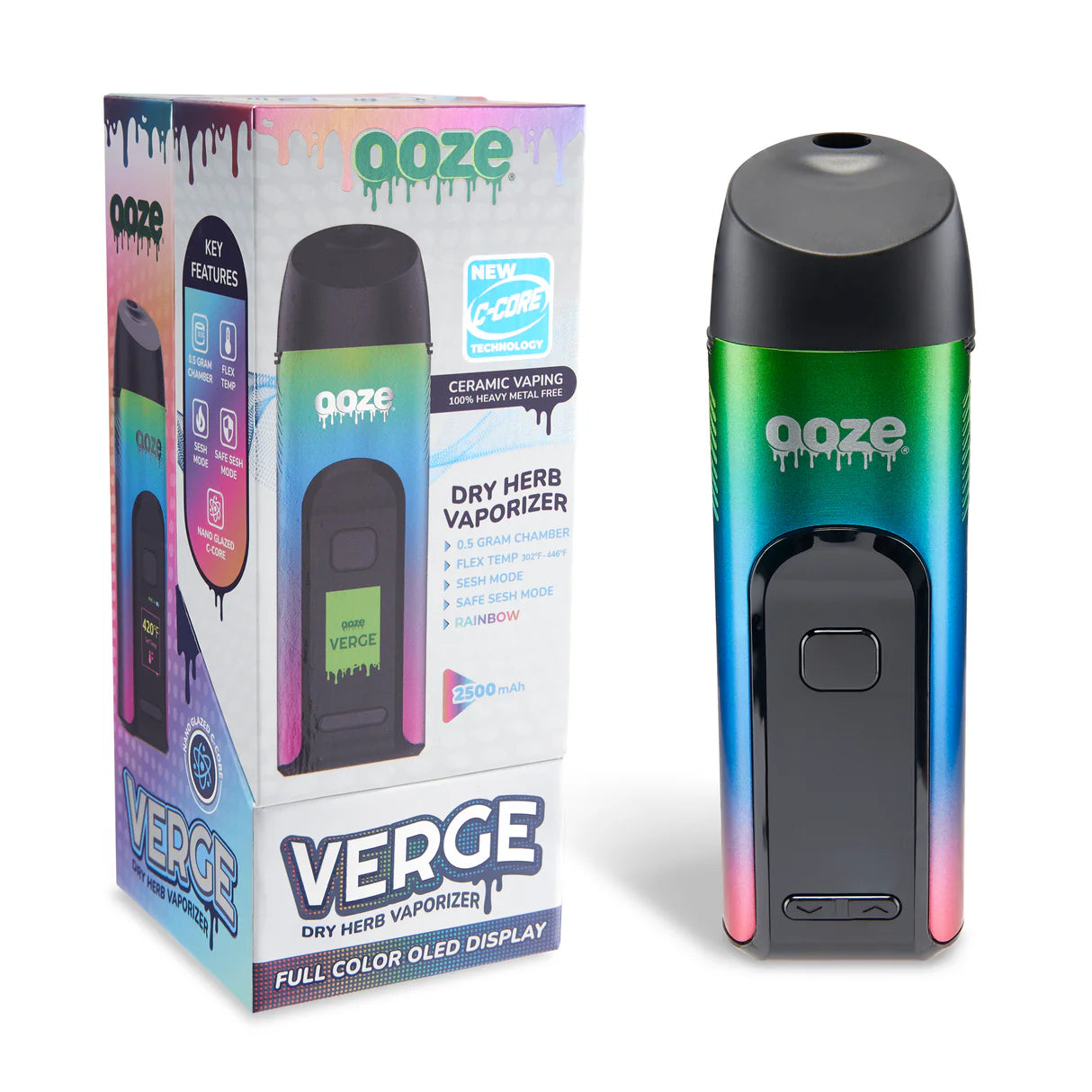 Ooze Verge Dry Herb Vape - Rainbow