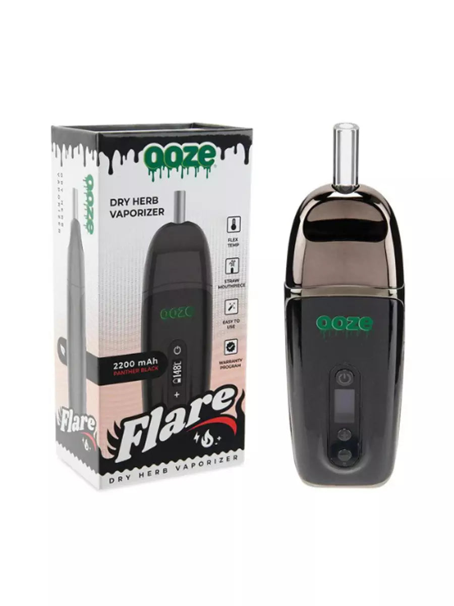 Ooze Flare Dry Herb Vaporizer - Panther Black