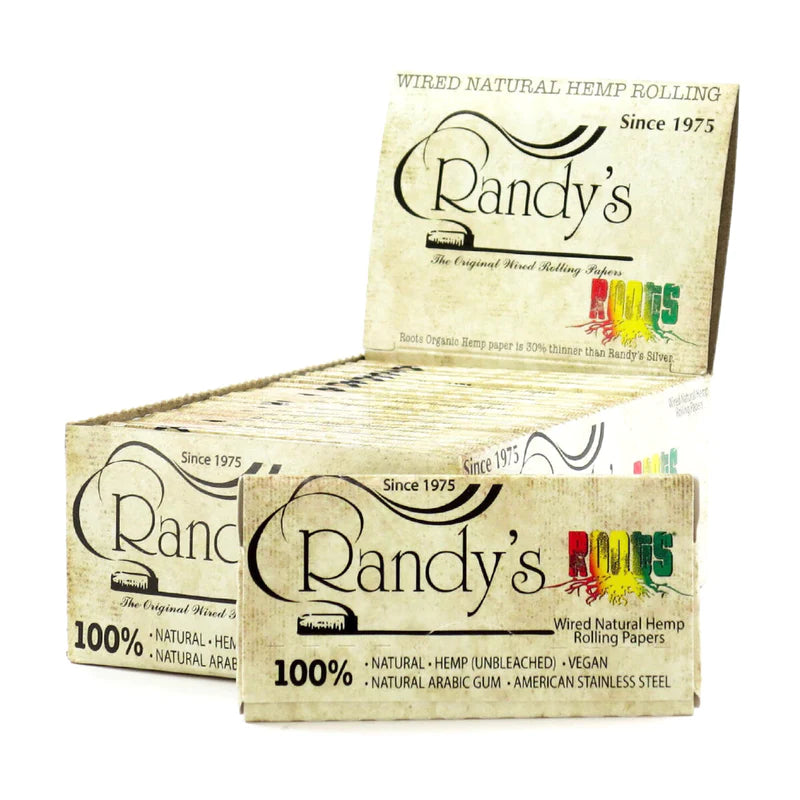 Randy's Roots 1 1/4" Organic Hemp Wired Papers 24PK 25CT/BX