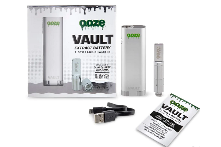 Ooze Vault 450mAh Extract Wax Vaporizer- Silver*