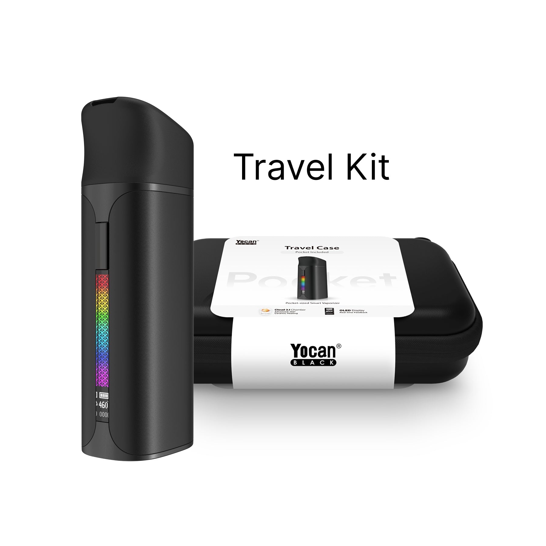 Yocan Black Pocket Full Travel Kit Jet Black
