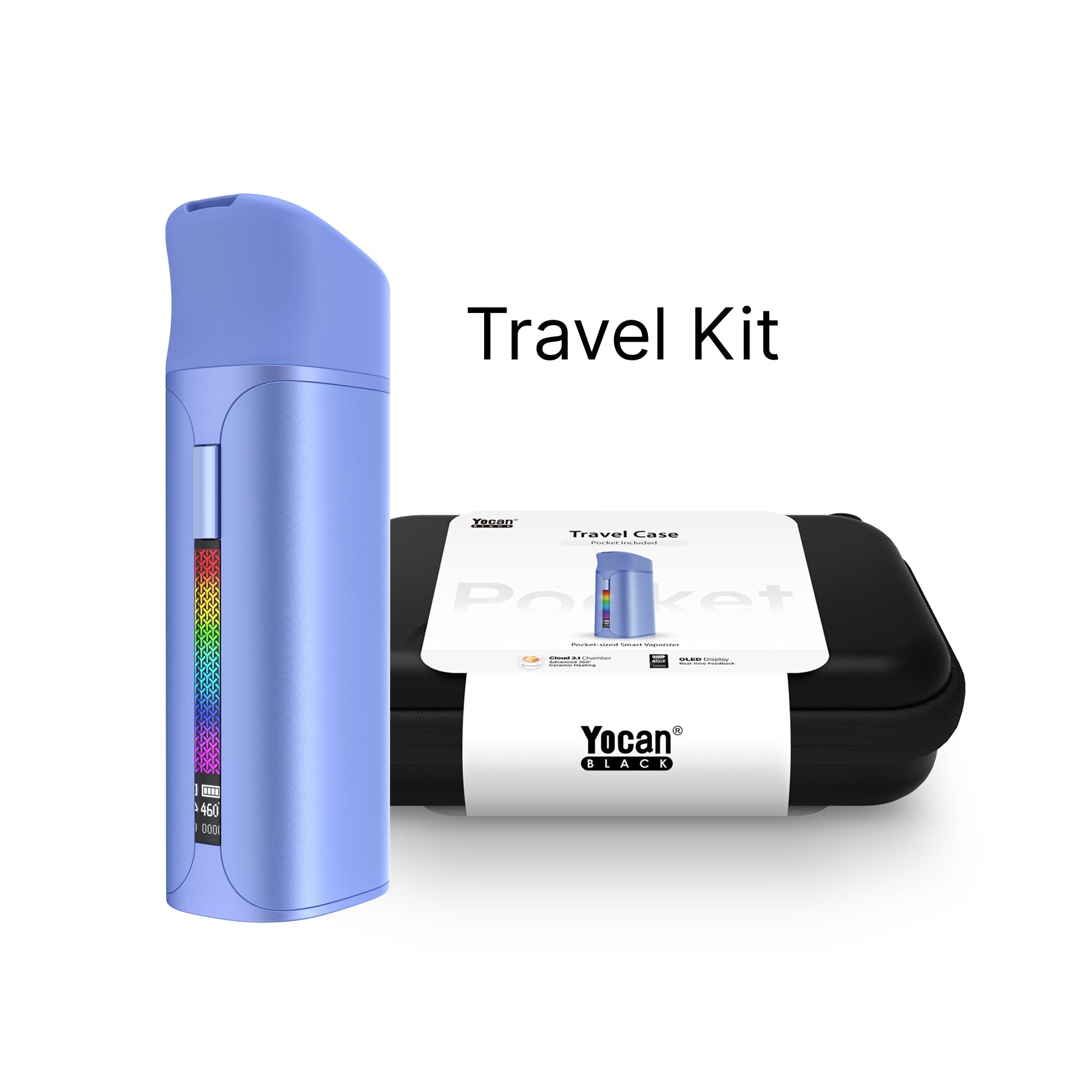 Yocan Black Pocket Full Travel Kit Sky Blue